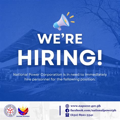 www.napocor.gov.ph careers|WE'RE HIRING! National .